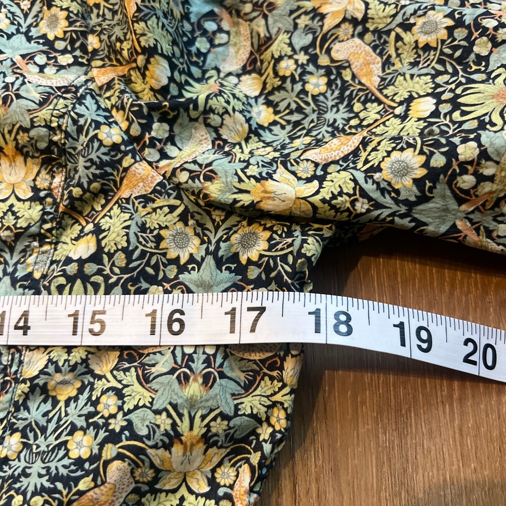 WHYRED Stockholm Liberty-Style Bird Print Blouse Scandinavian Art Nouveau Floral - Picture 12 of 16